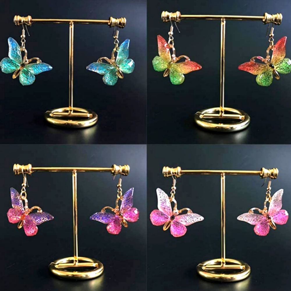 (includes 4 pairs), Colorful acrylic butterflies.